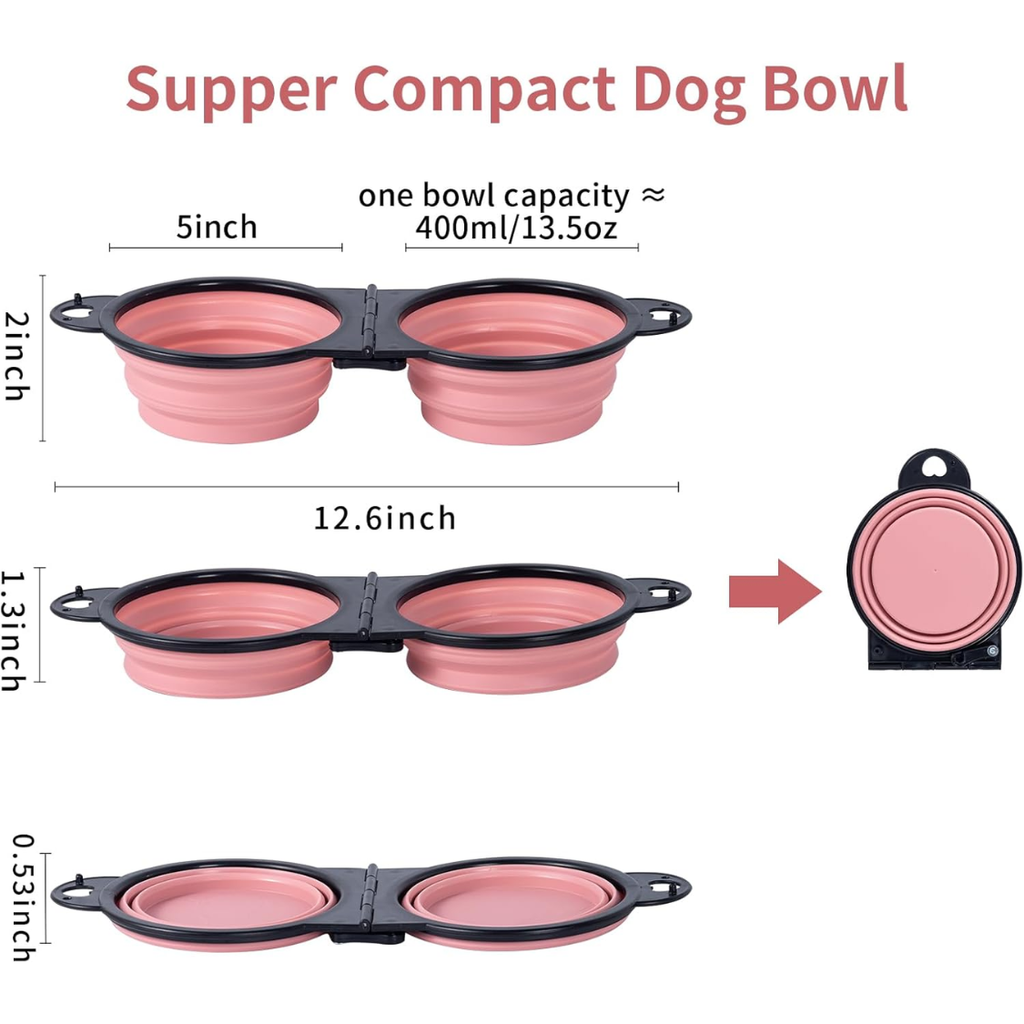 Collapsible Double Dog Bowl - image 2