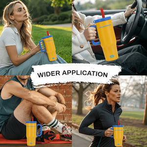 26oz Insulated Tumbler with Handle & Straw - image 5
