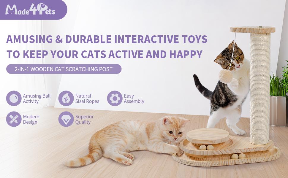 Indoor Cat Soft Scratching Board And Interactive Ball Track Toy Cat Re - image 6