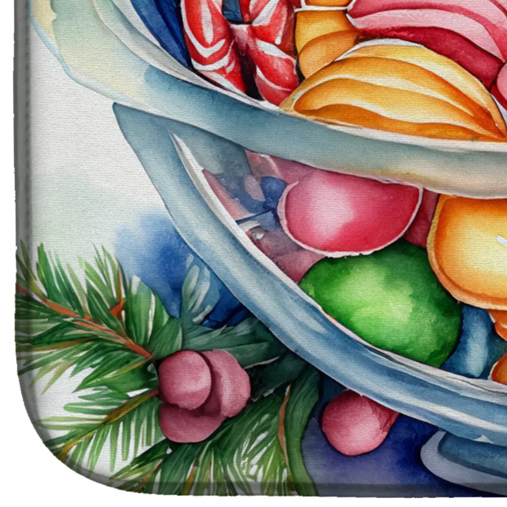 Christmas Candy Cane Dish Drying Mat - image 4