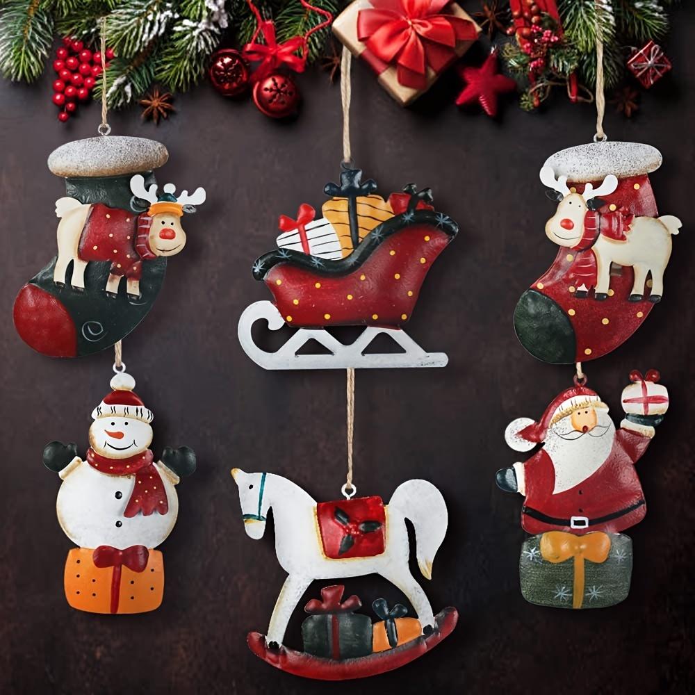 12 Colorful Resin Reindeer Christmas Ornaments - image 5