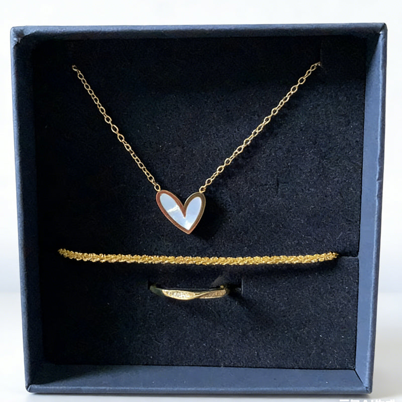 3-Piece Gold-Tone Necklace, Bracelet & Ring Set - image 5