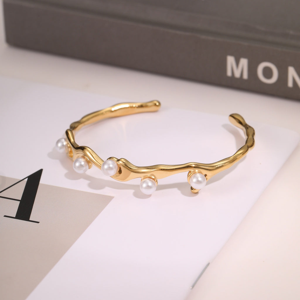 Stainless Steel Open Cuff Bracelet - image 3