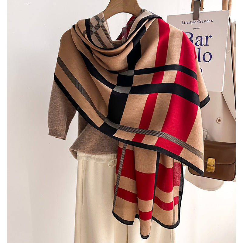 Autumn And Winter Scarf Scarf Warm Talma - image 2