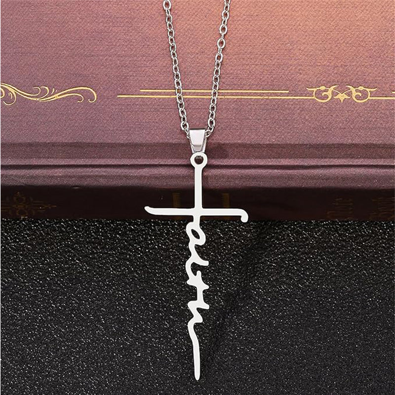 4-Piece Faith Cross Pendant Necklace Set - image 4