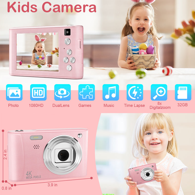 Kids Digital Camera Birthday Gifts With 32GB SD C - image 1
