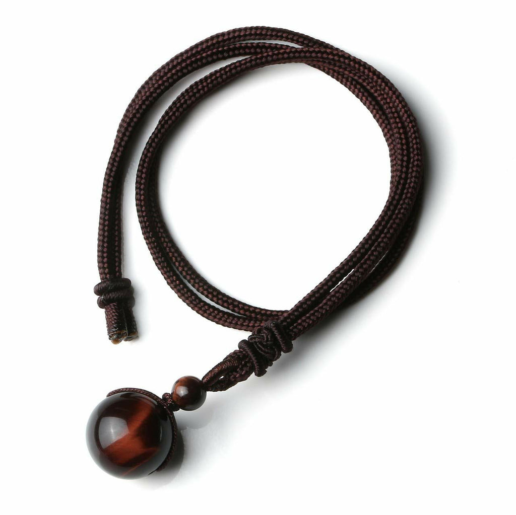 Fashion 16mm Natural Obsidian Pendant Amethyst Necklace For Men And Wo - image 6
