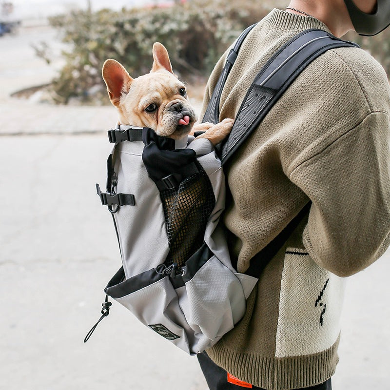 Pet Dog Carrier Bag Carrier For Dogs Backpack Out Double Shoulder Port - image 3