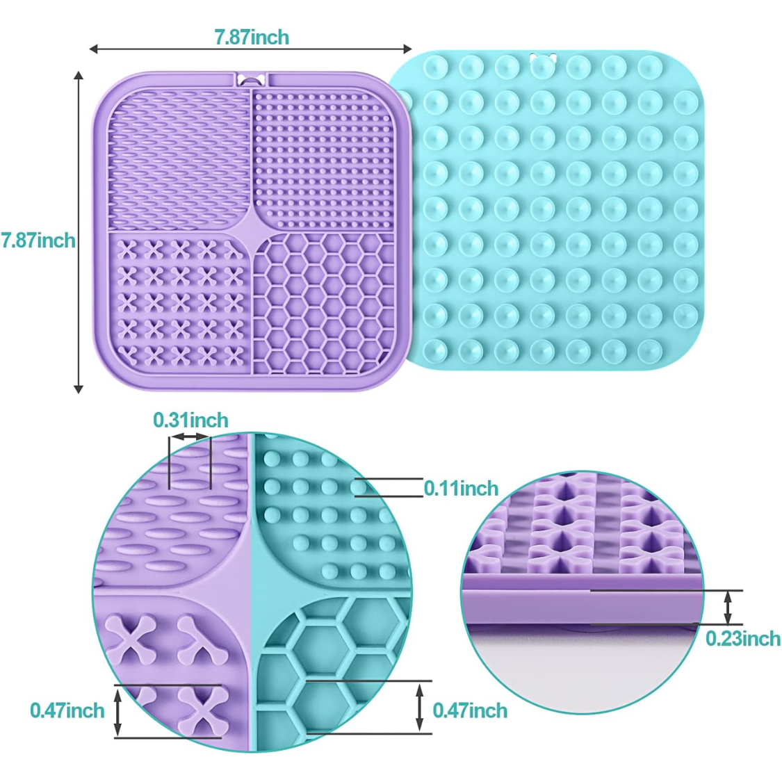 2 Pack Lick Mats for Dogs & Cats with Suction Cups - image 5
