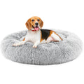 24 Inch Anti-Slip Round Fluffy Plush Faux Fur Cat Bed, Fits Up To 25 L - image 9