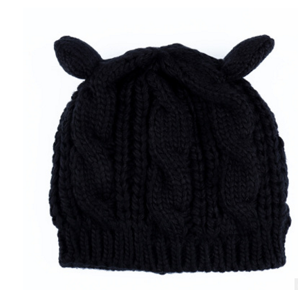 Autumn Winter Cat Ear Knit Beanie - image 9