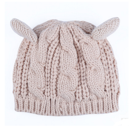 Autumn Winter Cat Ear Knit Beanie - image 6