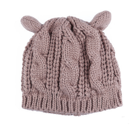 Autumn Winter Cat Ear Knit Beanie - image 2