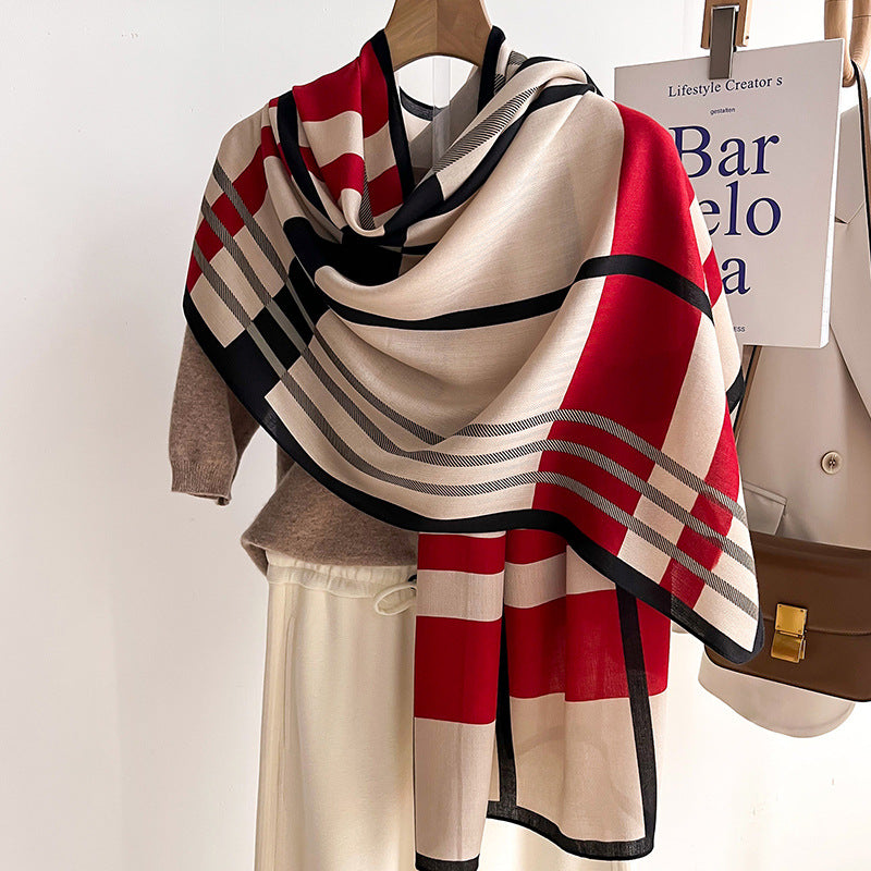 Autumn And Winter Scarf Scarf Warm Talma - image 3