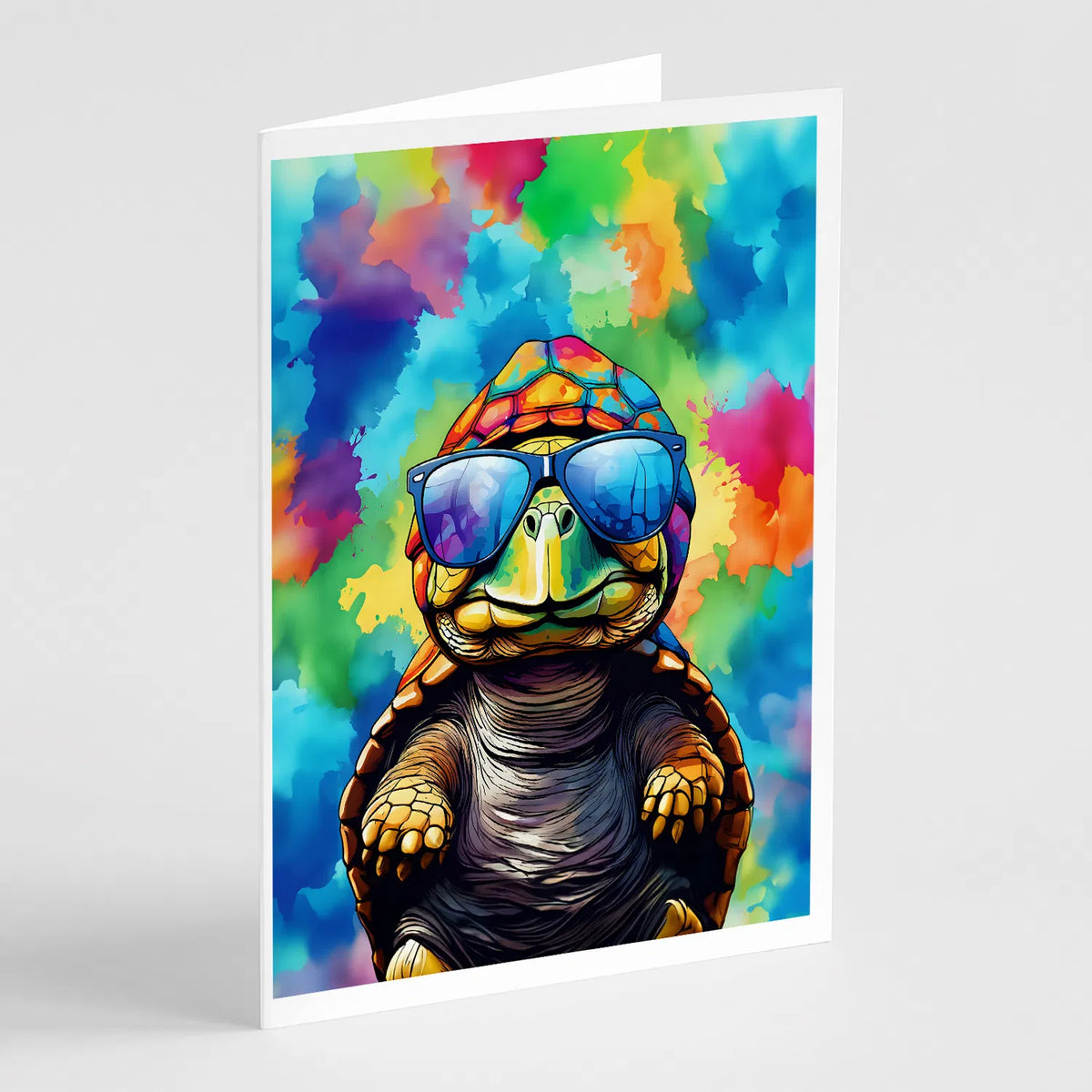 Hippie Turtle Greeting Cards, Pack of 8 Blank Cards with Envelopes - image 1