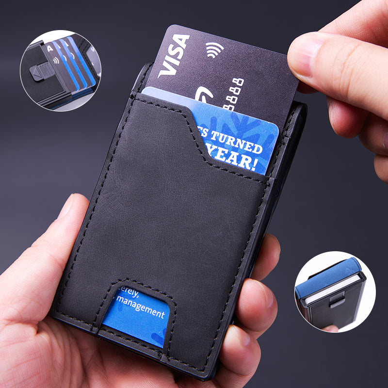 Men's Slim Pop-Up Card Holder Wallet, RFID Blocking - image 5