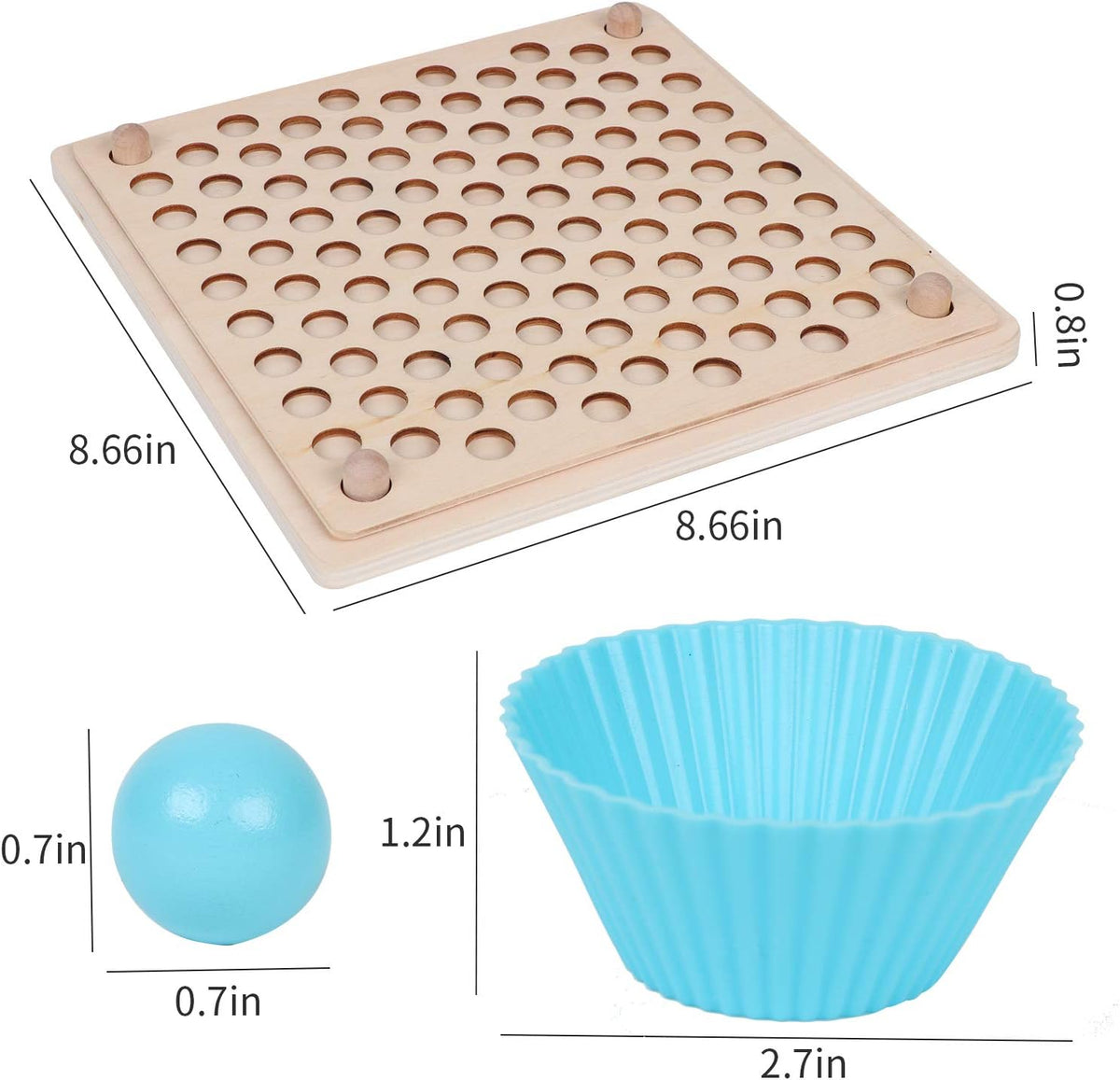 Wooden Peg Board Beads Game, Learning Montessori Toys - image 5