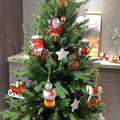 12 Colorful Resin Reindeer Christmas Ornaments - image 1