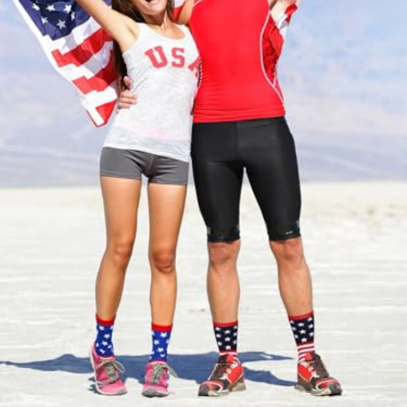2 Pairs American USA Flag Socks Proud To Be An American Socks Funny Cr - image 4