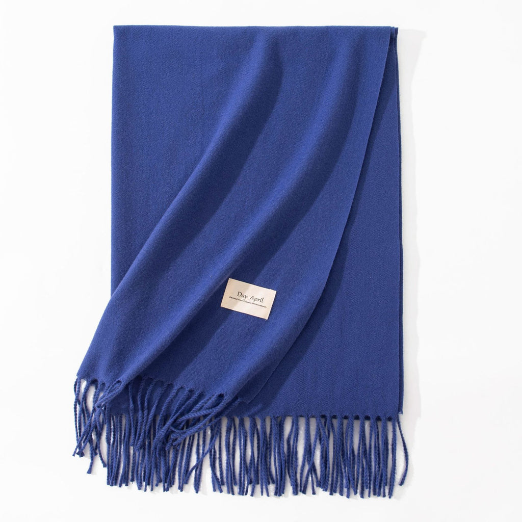Pure Color Artificial Cashmere Scarf Women's Winter High-grade Shawl - image 9