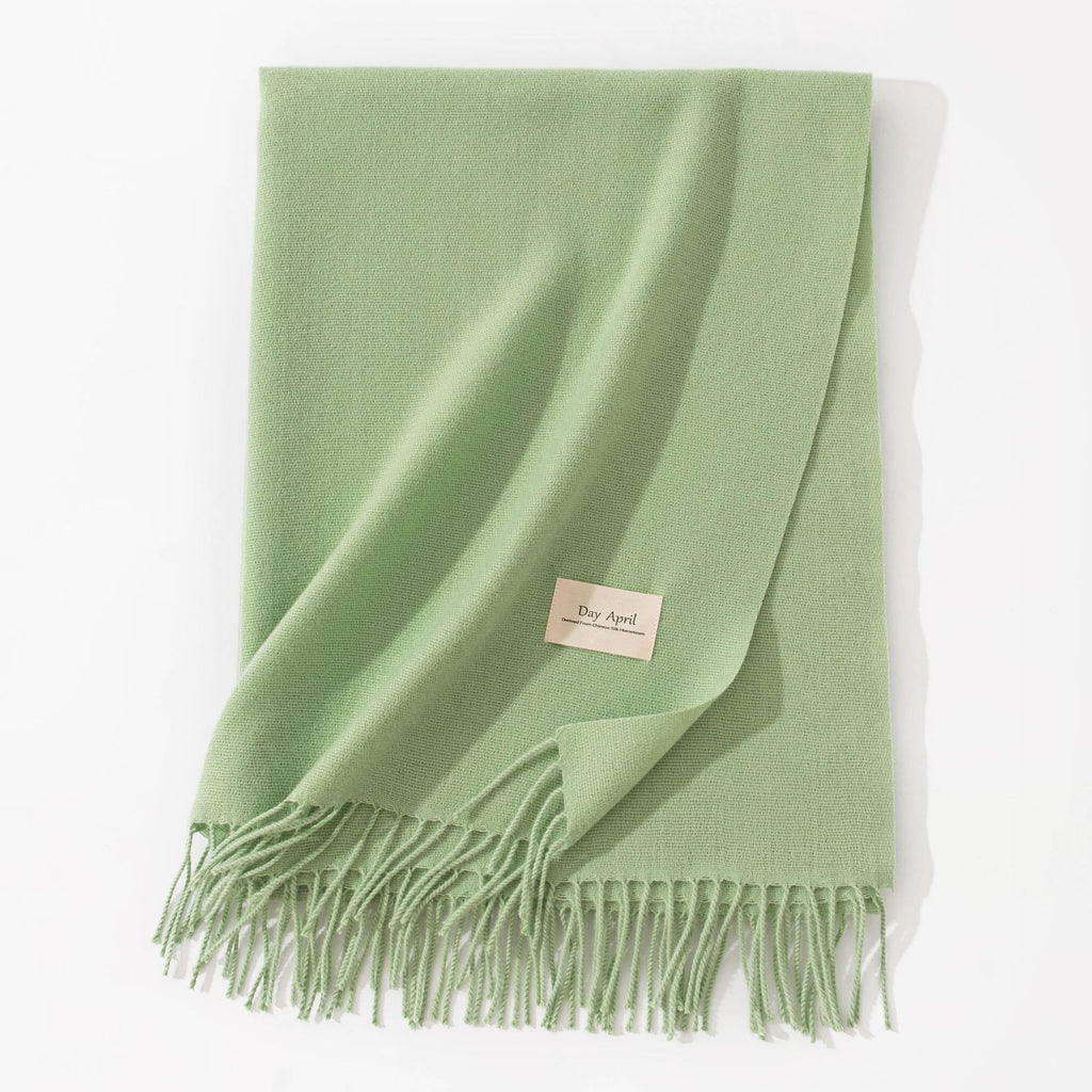 Pure Color Artificial Cashmere Scarf Women's Winter High-grade Shawl - image 8