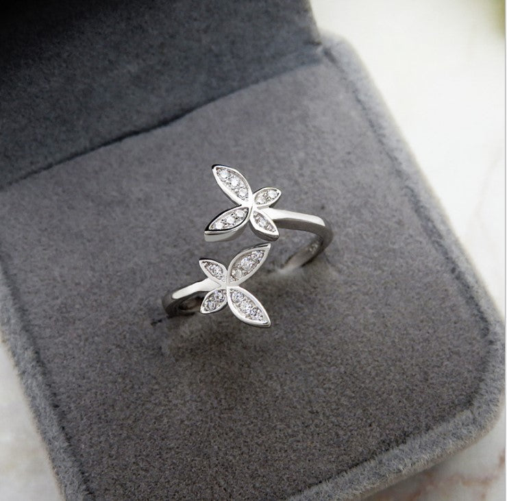 Sterling Silver Adjustable Butterfly Ring - image 4