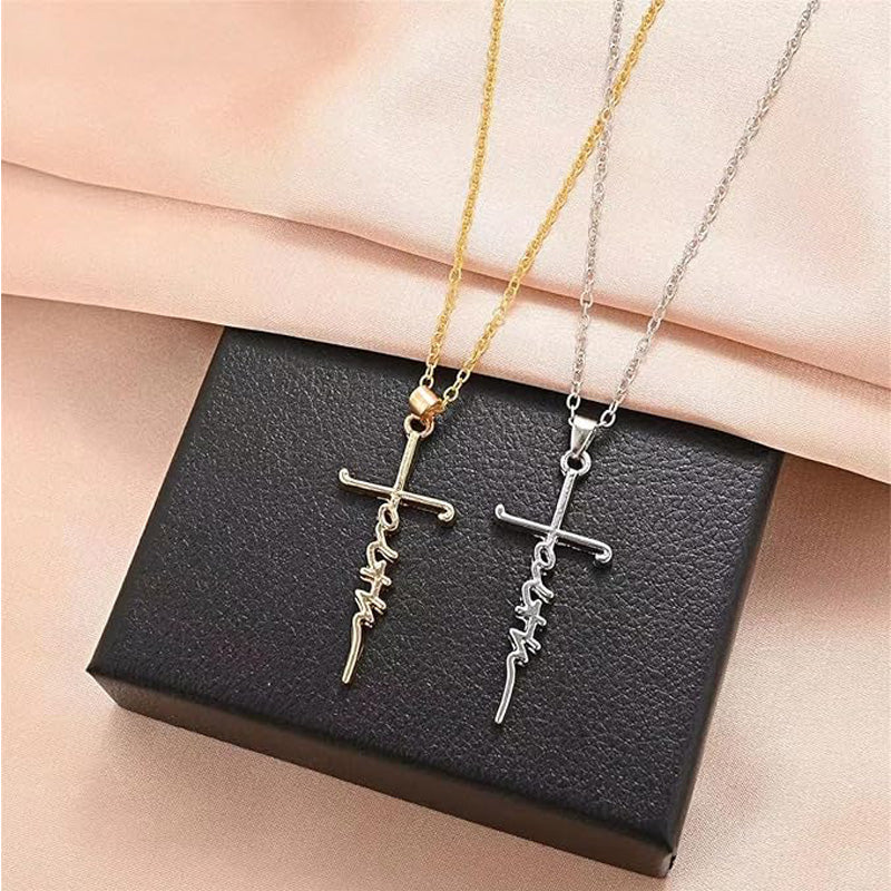 4-Piece Faith Cross Pendant Necklace Set - image 6