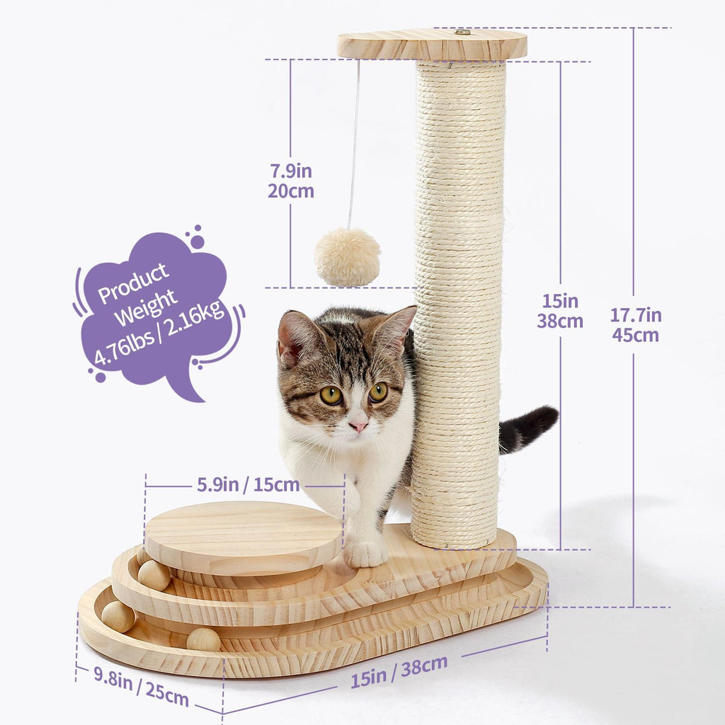 Indoor Cat Soft Scratching Board And Interactive Ball Track Toy Cat Re - image 7