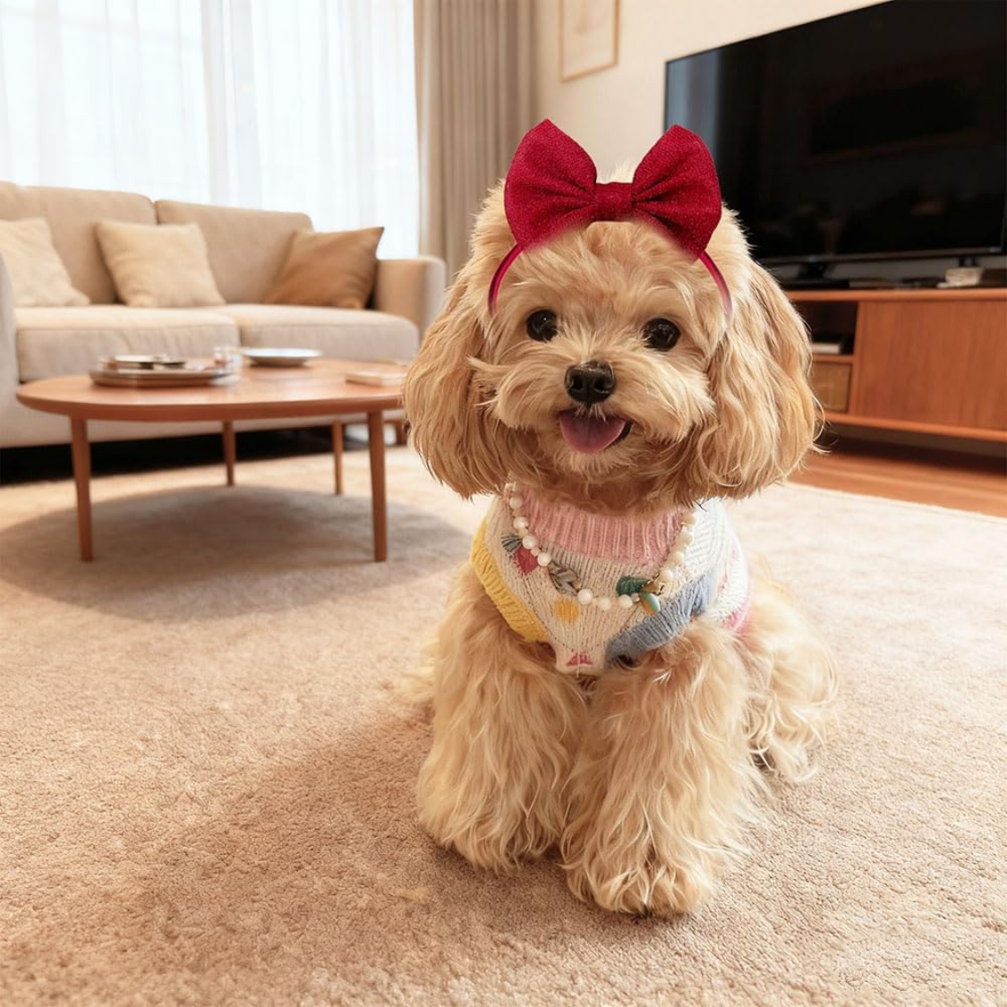 4 Dog Hair Bow Headbands - image 2