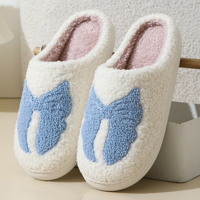 Cute Cartoon Bow Knot Cotton Slippers - image 2