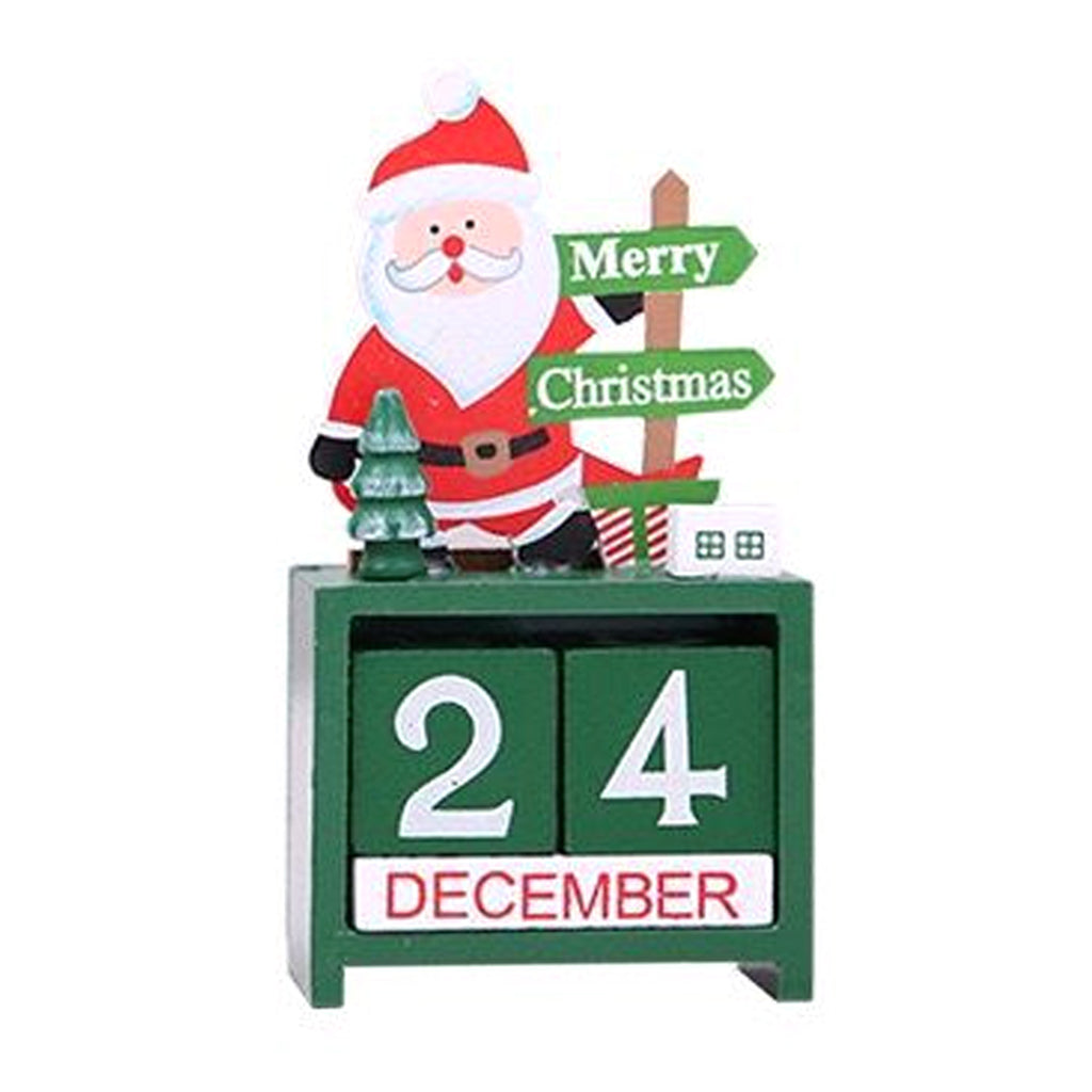 Wooden Christmas Countdown Desk Calendar Blocks - image 2