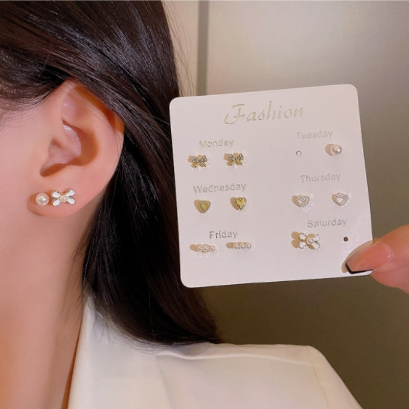 6 Pairs Simple Stud Earrings Set - image 1