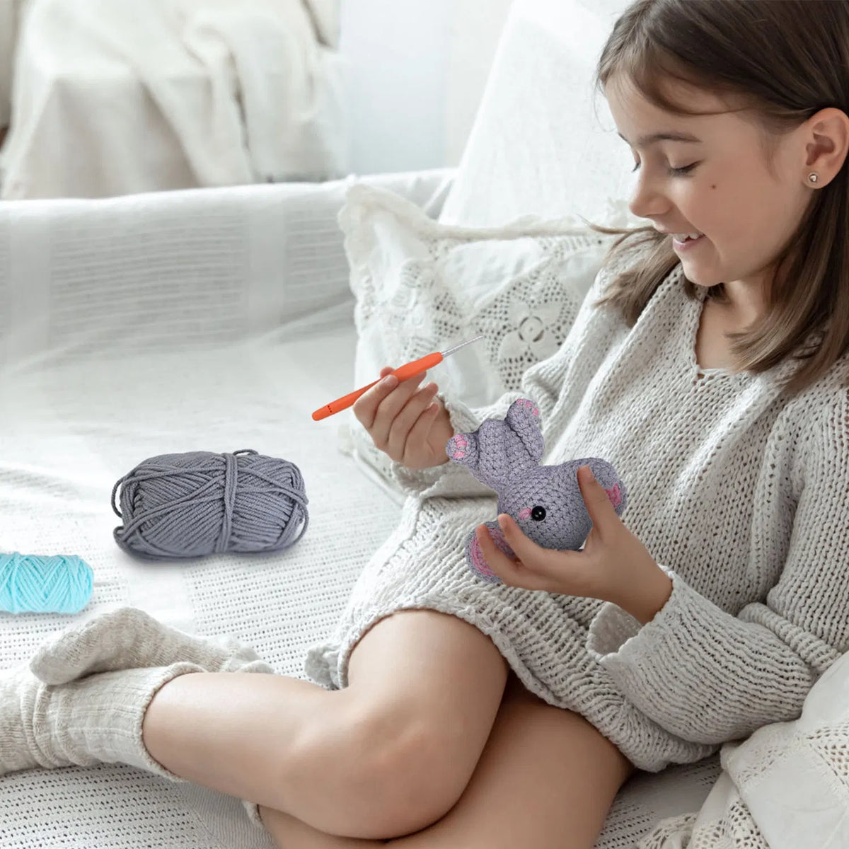 Beginner Crochet Kit, 2 Elephants - image 3