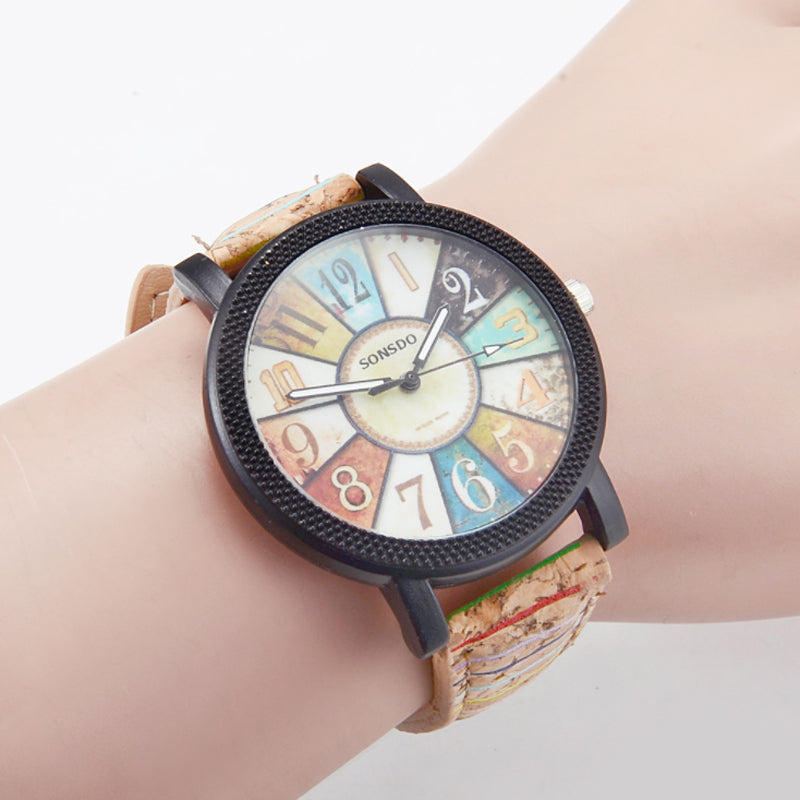 Casual Vintage Leather Women Quartz Wrist Watch Gift Clock - image 5
