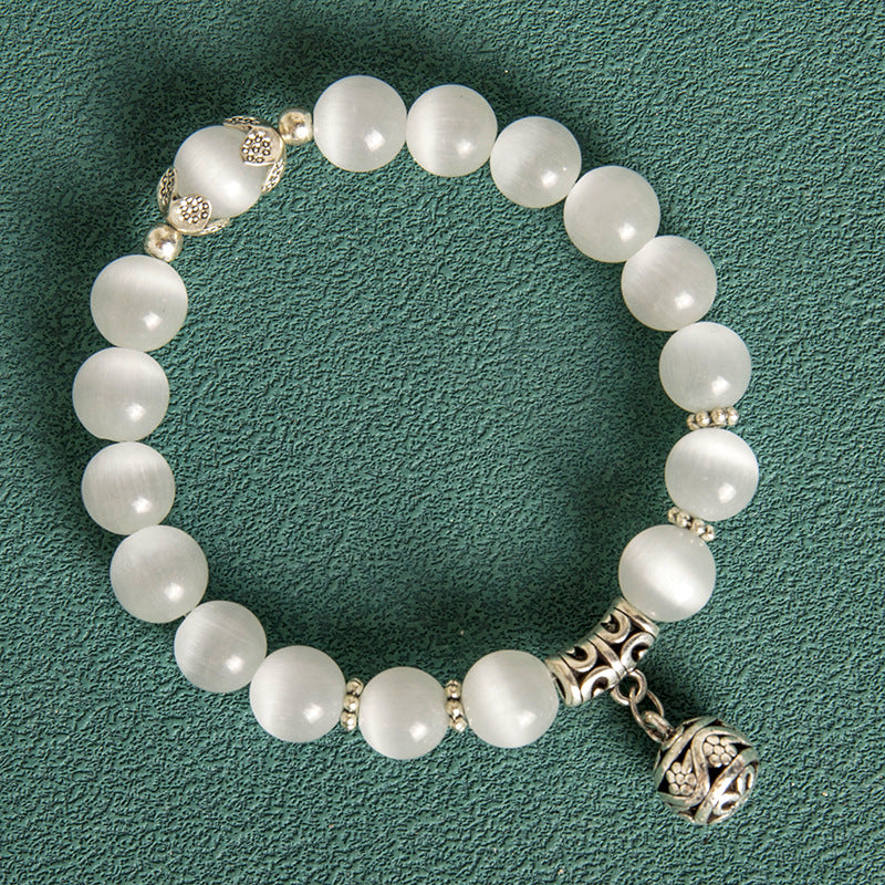 10MM Hollow Ball Korean Style Crystal Opal Beaded Bracelet - image 1