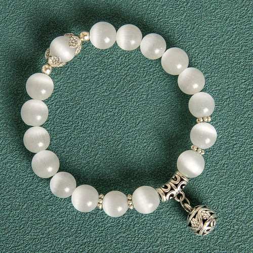 10MM Hollow Ball Korean Style Crystal Opal Beaded Bracelet - image 1
