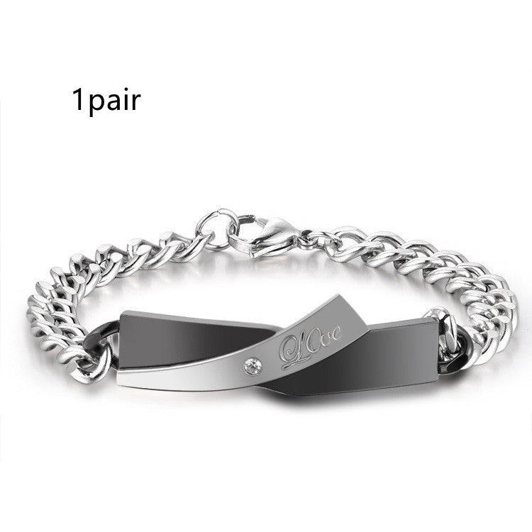 Couple Cross-design Bracelet - image 1