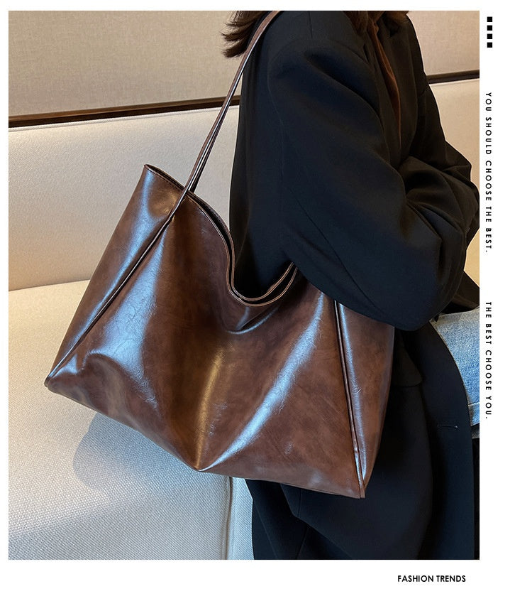 Vintage Women's Tote Bag Athletic Casual Fashion Large Capacity Leathe - image 2
