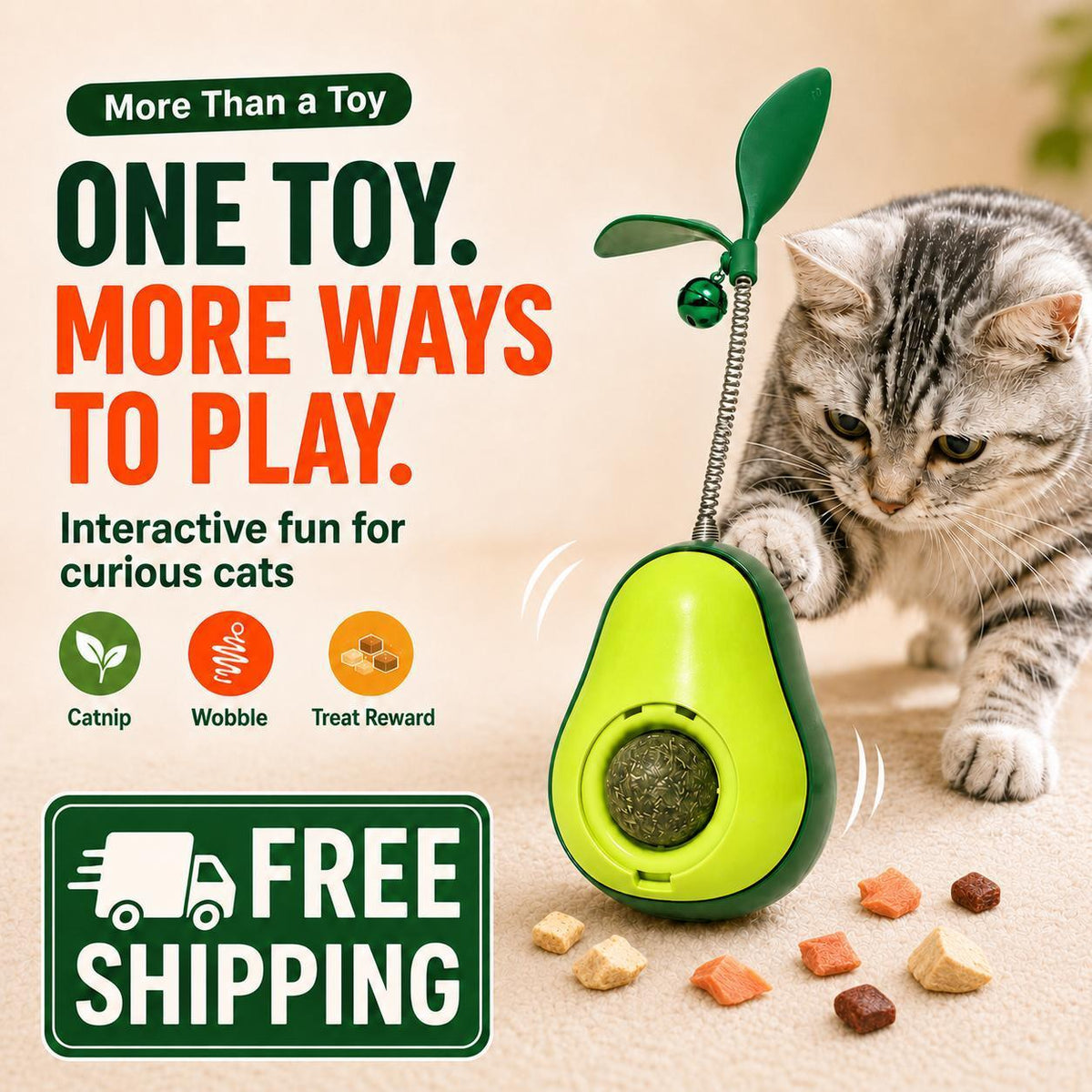 Avocado Wobble Cat Toy - image 8