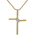 Cross Pendant New Simple Necklace Titanium Steel Plating - image 1