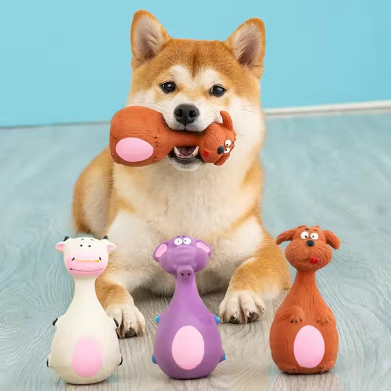 4pcs Cute Latex Dog Chew Toys With Sound - image 5