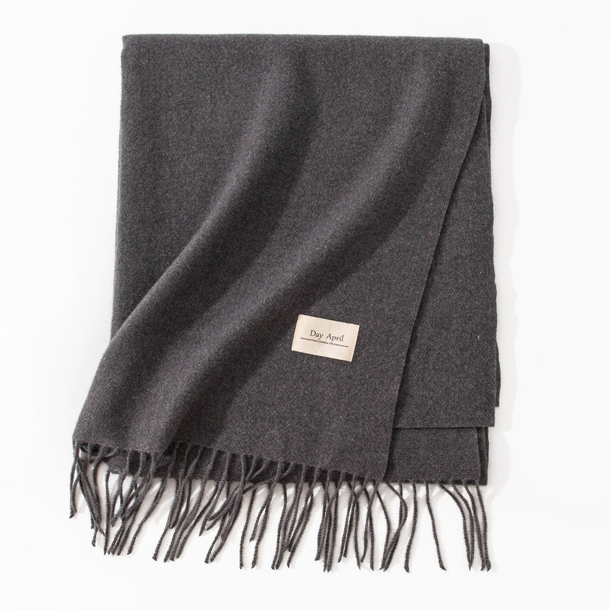 Pure Color Artificial Cashmere Scarf Women's Winter High-grade Shawl - image 11