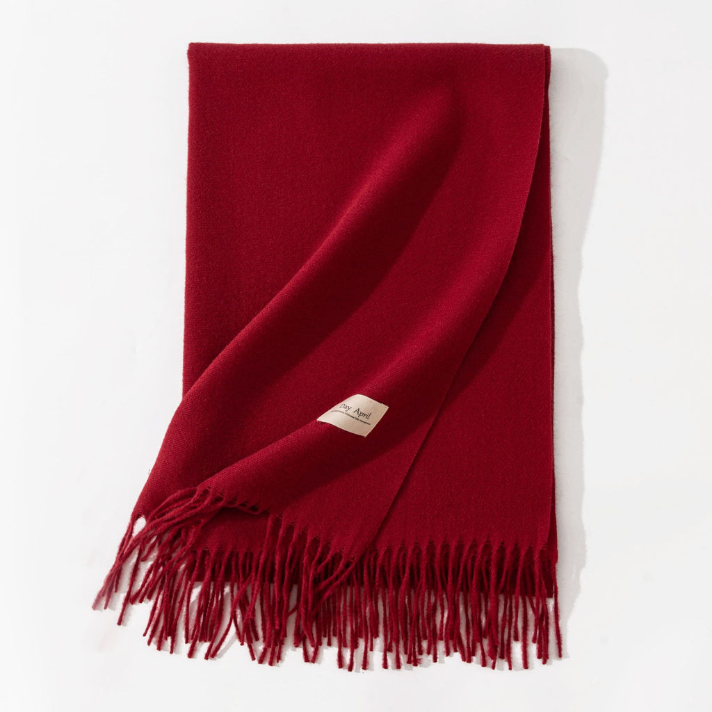 Pure Color Artificial Cashmere Scarf Women's Winter High-grade Shawl - image 7