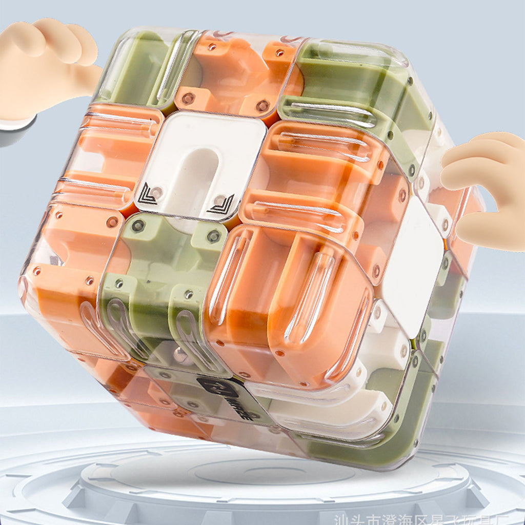 3D Maze Cube Rotating Puzzle Toy - image 3