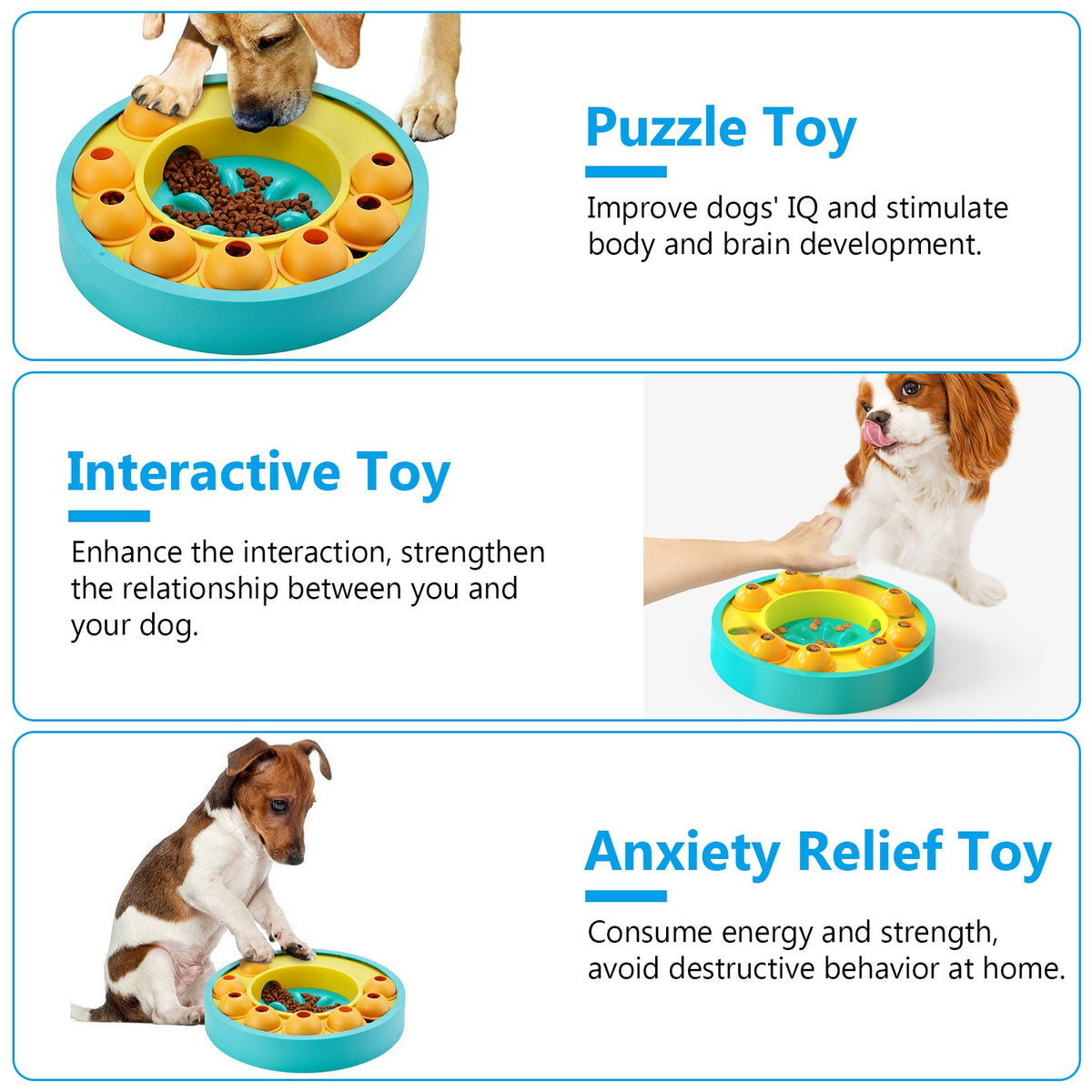Dog Puzzle Food Feeder Slow Feeding Bowl Interactive Toy Dog Treat Dis - image 7