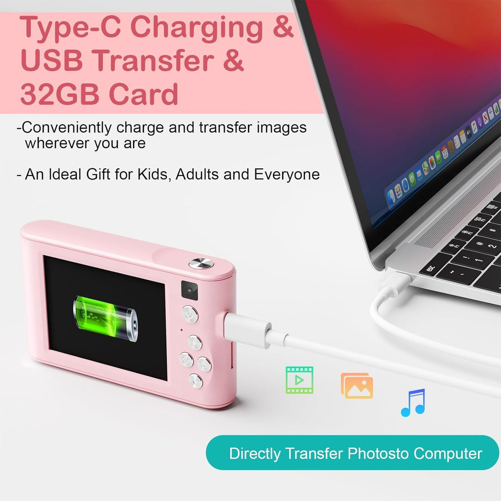 Kids Digital Camera Birthday Gifts With 32GB SD C - image 3