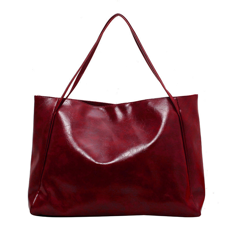 Vintage Women's Tote Bag Athletic Casual Fashion Large Capacity Leathe - image 5