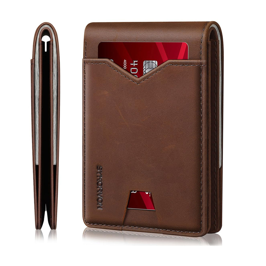 Real Leather Wallet For Men, Slim Bifold Wallet Minimalist Front Pocke - image 5