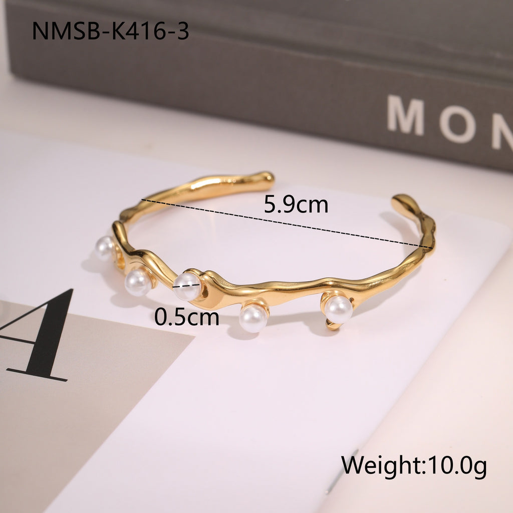 Stainless Steel Open Cuff Bracelet - image 2
