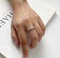 Simple Color Matching Copper Ring Fashion Cross Evil Rings For Women G - image 1